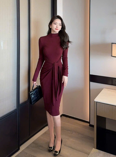 Matcha Dress_Đỏ Mận